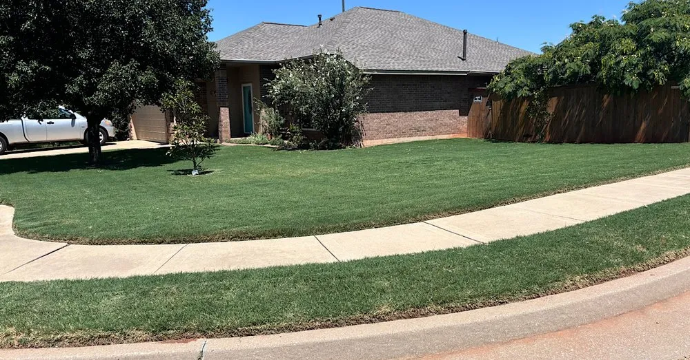 Custom landscape installation in Moore, OK - South Metro Lawn & Landscape