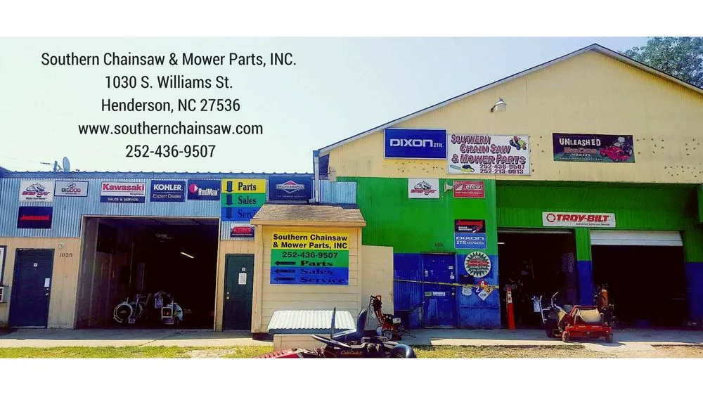 Local outdoor landscaping for homes in Henderson, NC by Southern Chainsaw & Mower Parts