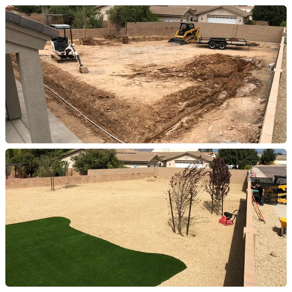 Custom yard cleanup service for year-round maintenance in Fort Mohave, AZ by Southern Desert Landscaping and Pools