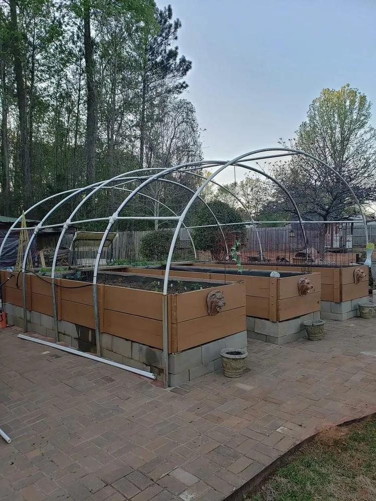 Custom garden landscaping with custom design in Fountain Inn, SC by Southern Lawn & Landscape Pros