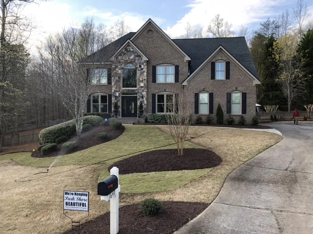 Affordable lawn mowing service for homes in Lilburn, GA by Southern Pines Landscaping