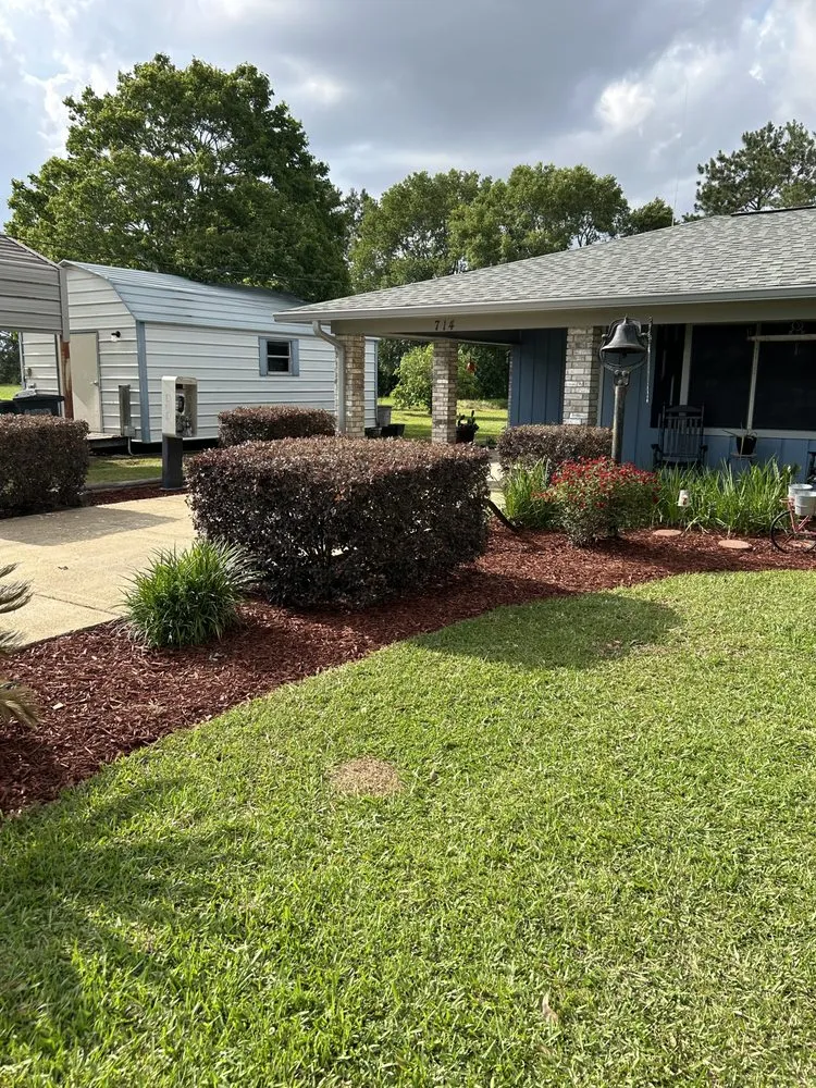 Custom residential landscaping in Elton, LA by Southern Solutions