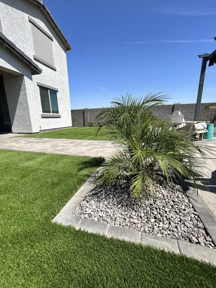 Local yard cleanup service with custom design in Tucson, AZ by Southern Turf