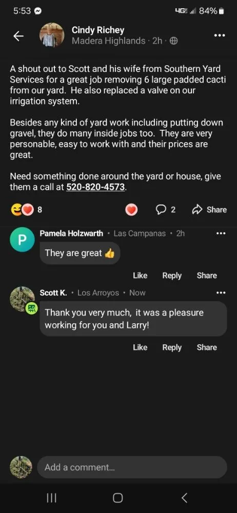 Local landscaping services experts serving Amado, AZ - Southern Yard Services