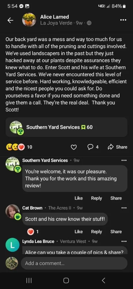 Professional landscaping services with custom design in Amado, AZ by Southern Yard Services