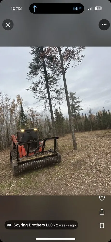 Professional yard cleanup service for homes in Maple, WI by Soyring Brothers