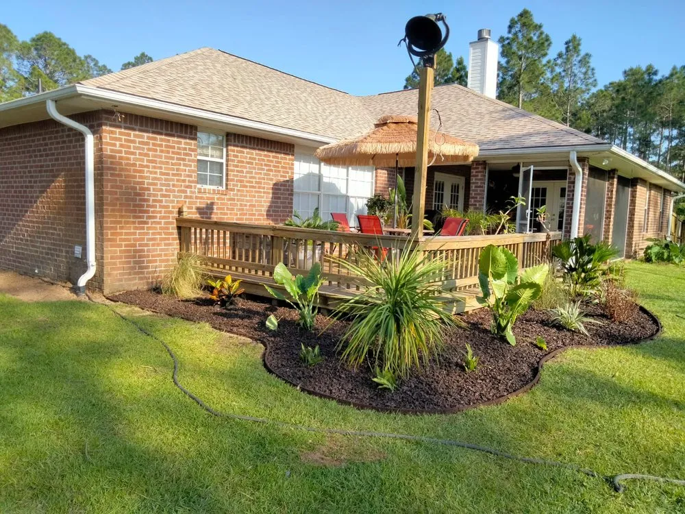 Expert garden landscaping with custom design in Navarre, FL by Sp lawn care and landscaping
