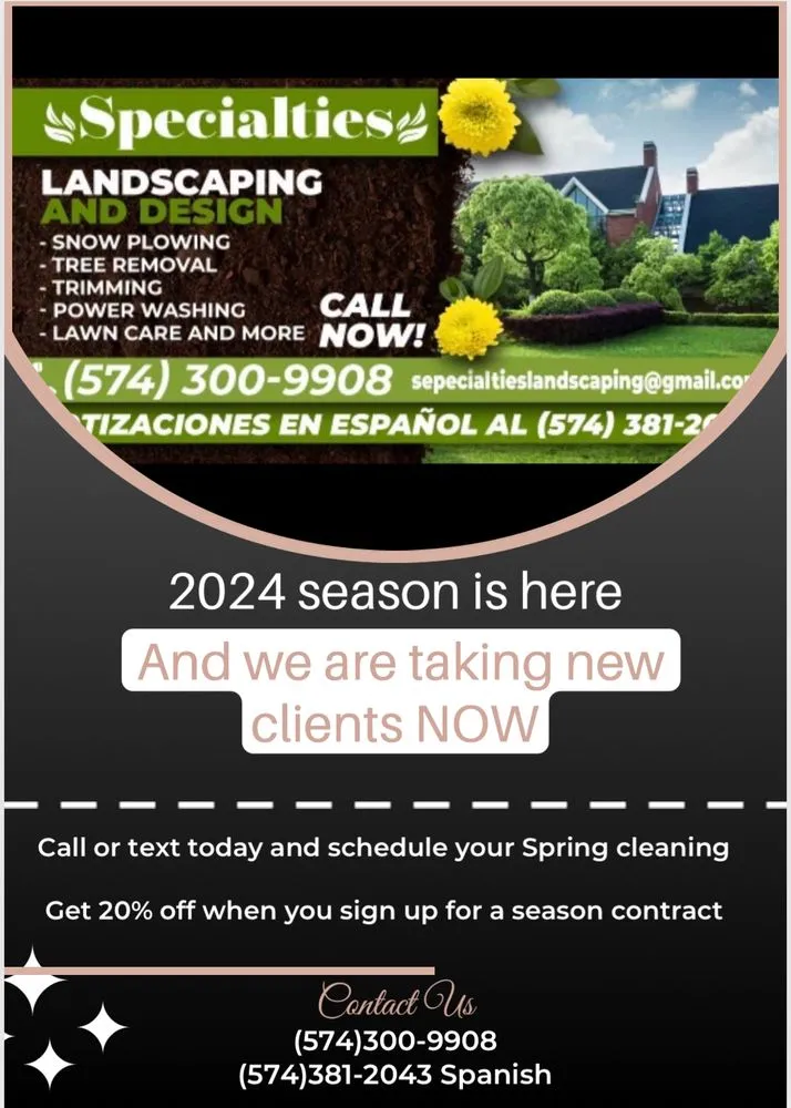 Professional yard maintenance in South Bend, IN by Specialties Landscaping and Design