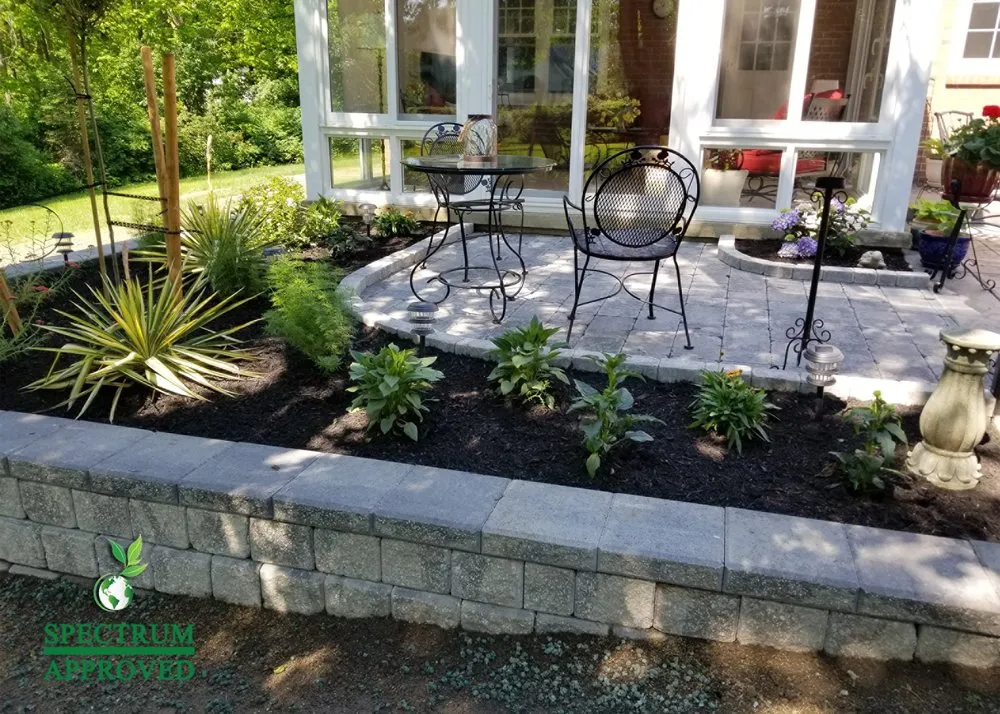Affordable garden landscaping with custom design in Elma, NY by Spectrum Landscape Services