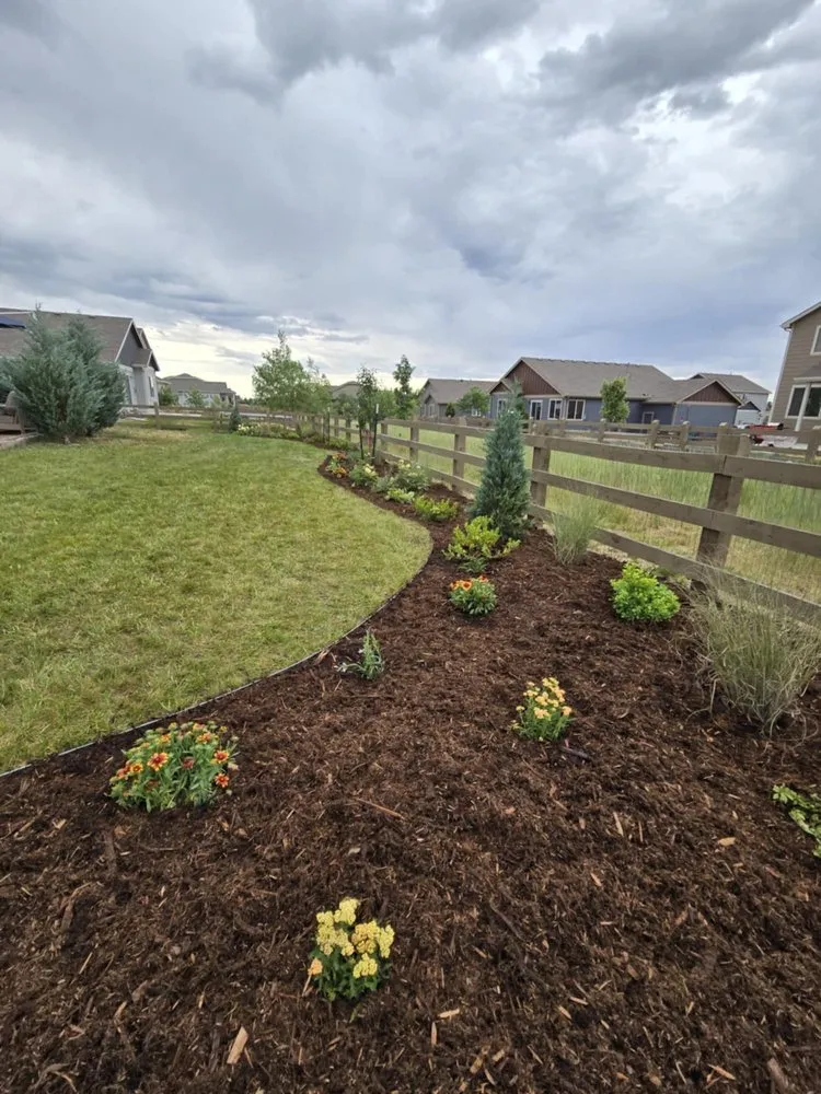 Custom garden landscaping for homes in Berthoud, CO by Splash Sprinkler & Landscape