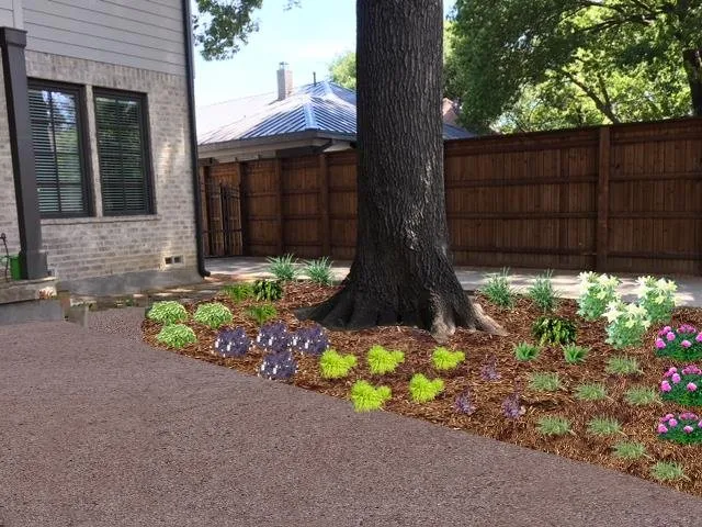 Local garden landscaping with custom design in Lewisville, TX by Splendid Gardens Landscaping