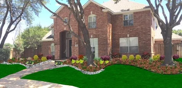 Professional landscape design in Lewisville, TX by Splendid Gardens Landscaping