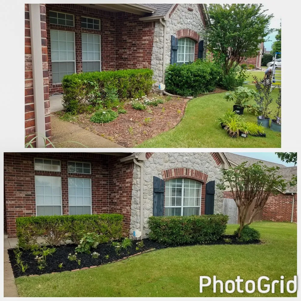 Affordable landscape installation with custom design across Collinsville, OK - Sprague's Kik'n Grass
