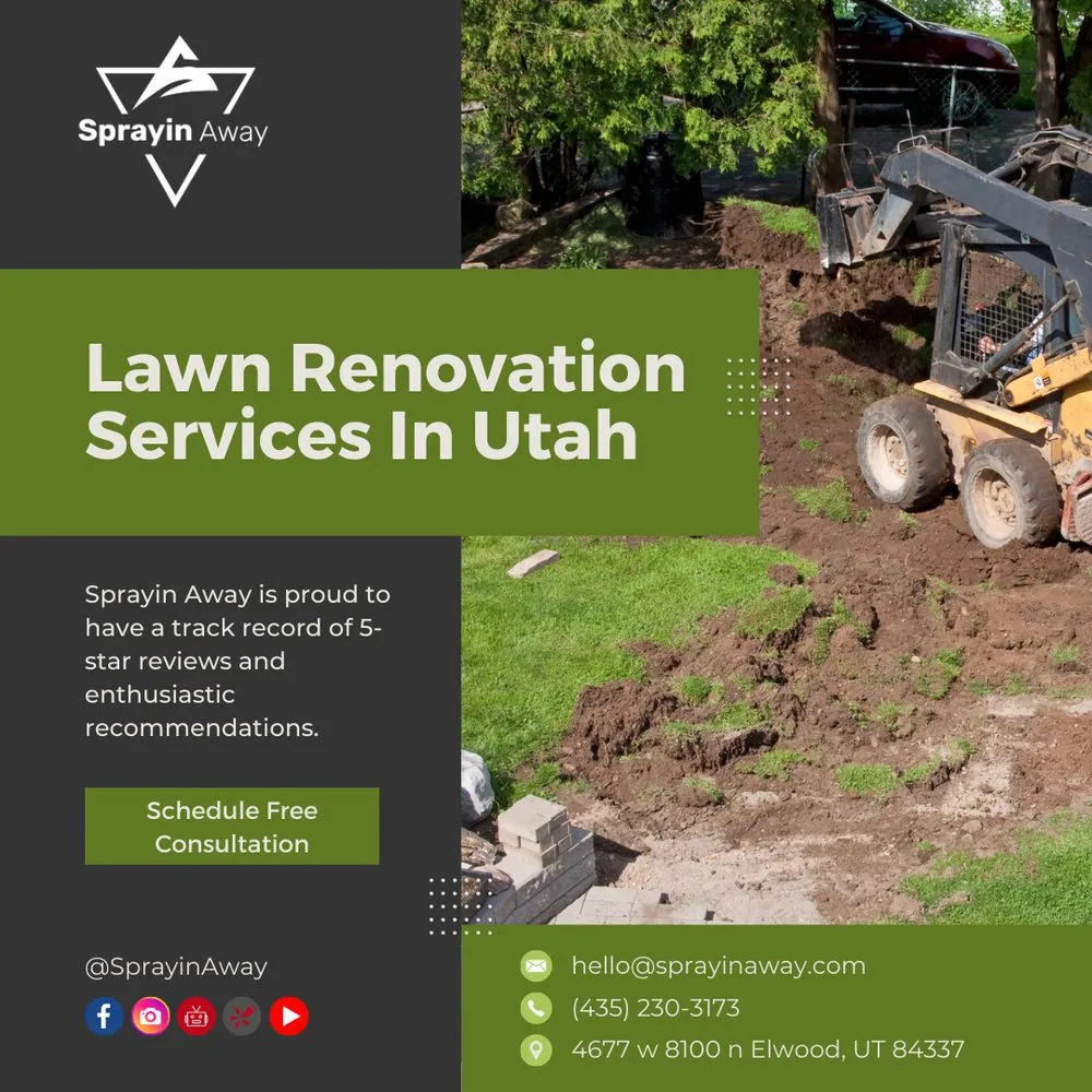 Local landscape installation in Elwood, UT - Sprayin Away