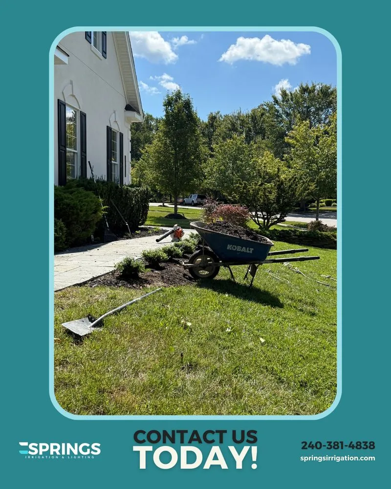 Custom landscape design in Severn, MD by Springs Irrigation & Lighting