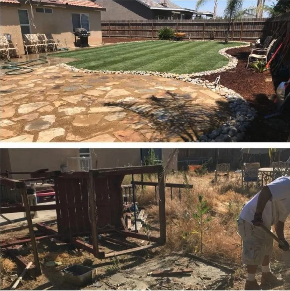 Professional yard cleanup service for beautiful yards across Dinuba, CA - Springtime Landscape Construction