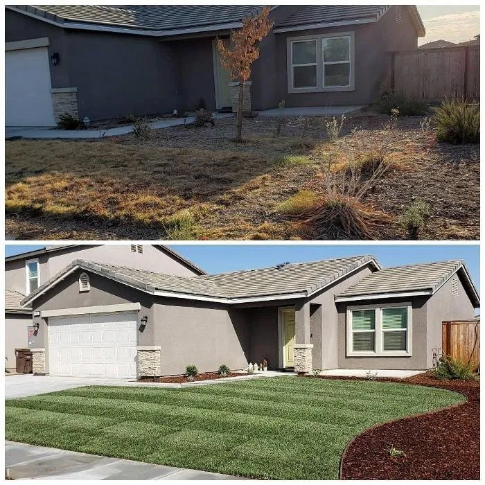 Trusted lawn mowing service for year-round maintenance in Dinuba, CA by Springtime Landscape Construction