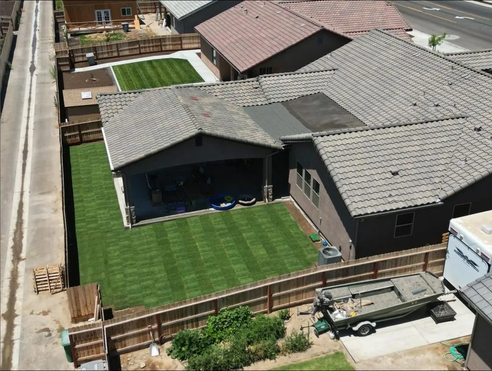 Custom landscape installation in Dinuba, CA by Springtime Landscape Construction