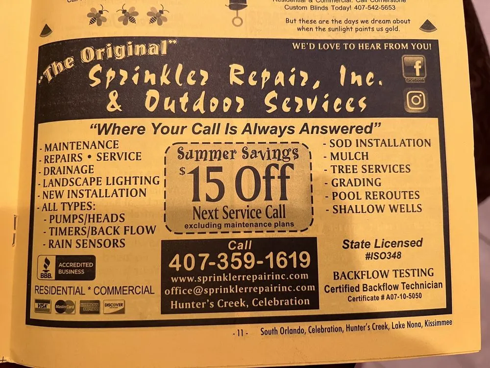 Local landscaping services near you across Winter Springs, FL - Sprinkler Repair