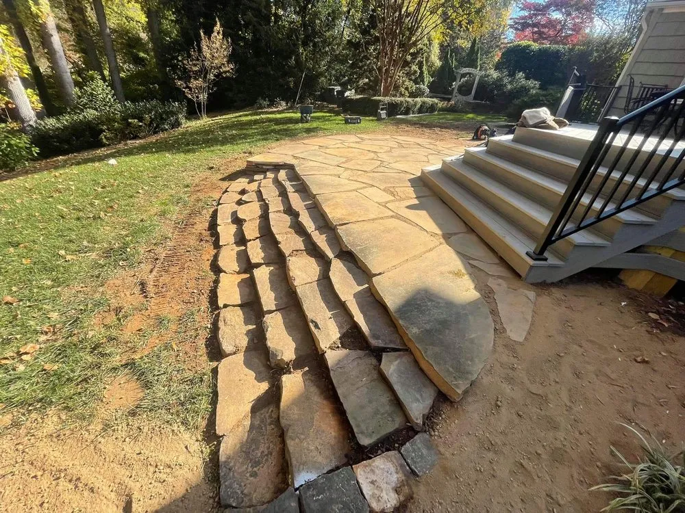 Expert landscape installation for residential properties in Colfax, NC by S&S Brick Paving & Lawn Maintenance