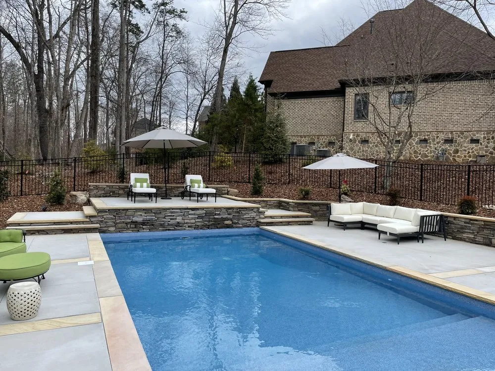Custom landscape installation in Colfax, NC by S&S Brick Paving & Lawn Maintenance