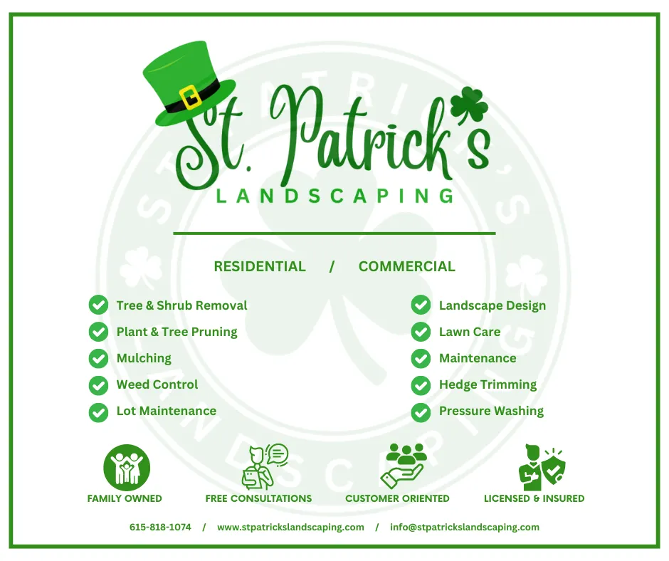 Expert outdoor landscaping in Jackson, TN - St Patrick's Landscaping