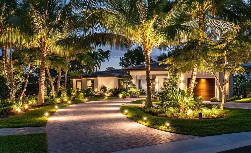 Custom garden landscaping with custom design in Englewood, FL by St Thomas Enterprises