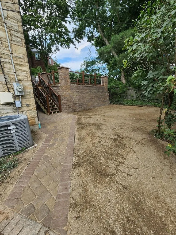 Custom landscape installation with custom design across Glenshaw, PA - Stacked Hardscapes and Landscaping