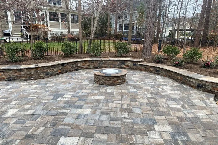 Affordable landscape installation with custom design in Apex, NC by Standard Construction & Landscaping