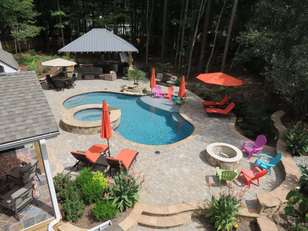 Professional outdoor landscaping in Apex, NC by Standard Construction & Landscaping