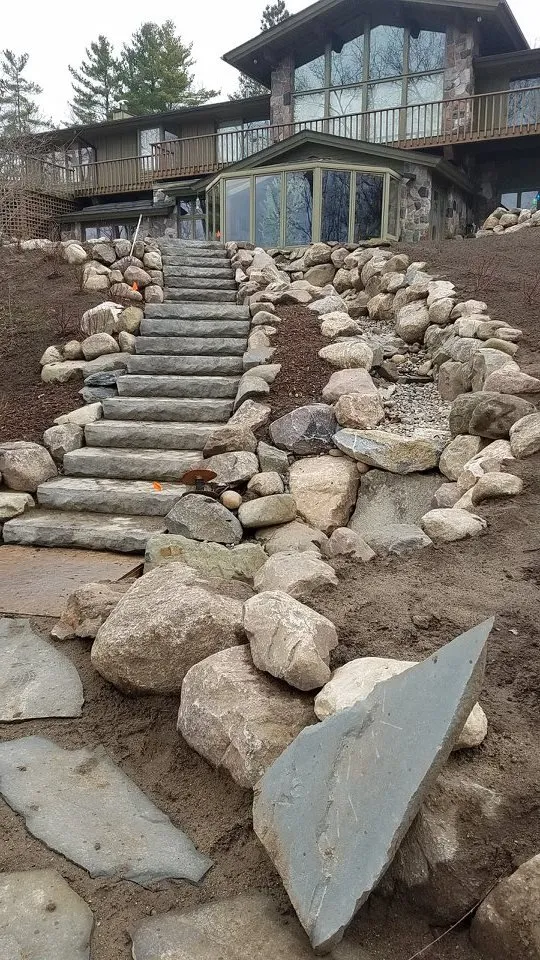 Expert landscape installation with custom design in Hickory Corners, MI by Stap Brothers