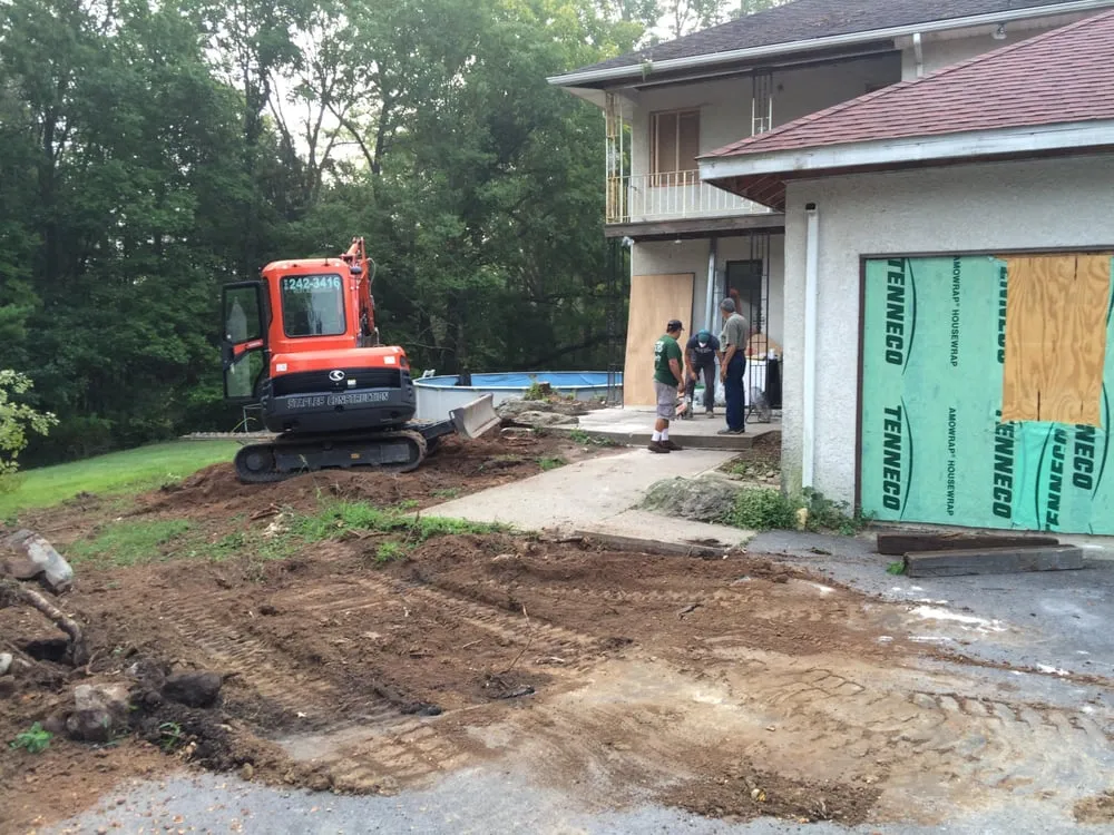 Affordable landscape design with custom design in Brodheadsville, PA by Staples Construction