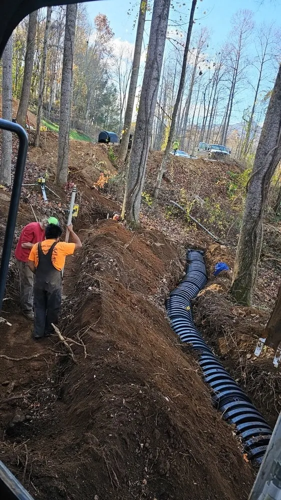 Local outdoor landscaping with custom design in Canton, NC by Star Ridge Grading and Hydroseeding