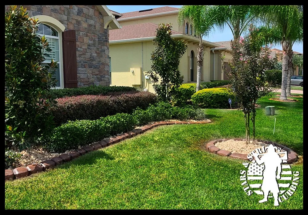 Custom garden landscaping in Myrtle Beach, SC - Stars & Stripes Curbing