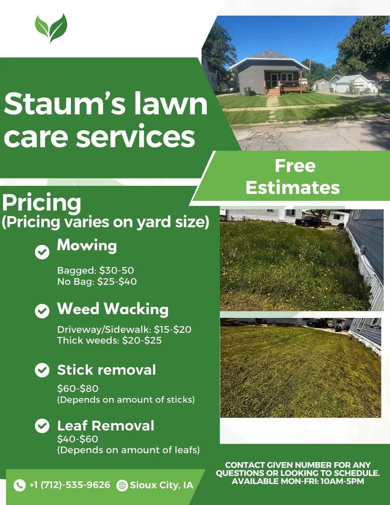 Custom landscape design in Sioux City, IA by Staums Lawn Care Services