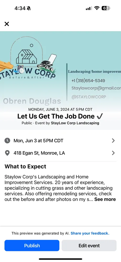 Top-rated yard maintenance in Monroe, LA - Staylow Lawn Care Services