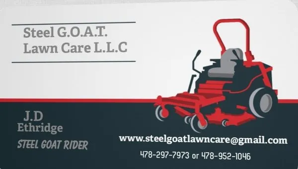 Steel G.O.A.T Lawn Care Logo
