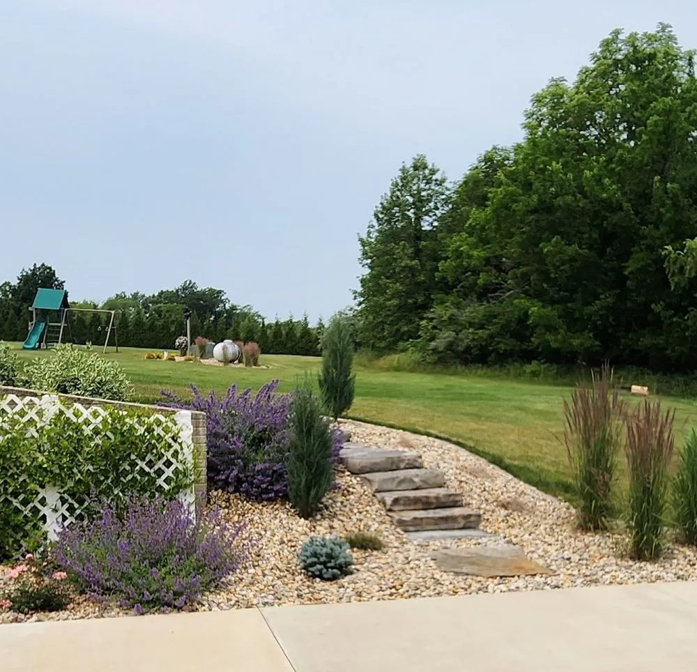 Professional residential landscaping for residential properties in Lincoln, IL by Steffens Landscaping & Lawncare