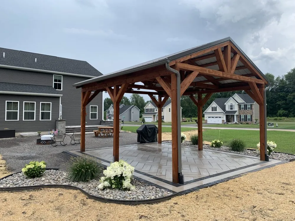 Professional landscape installation in Kirkville, NY by Stein Design & Build