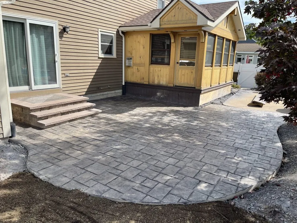 Custom landscape design in Kirkville, NY by Stein Design & Build