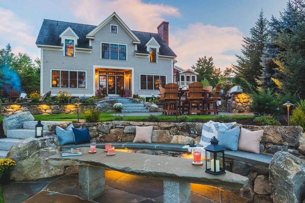 Custom landscape installation in Moultonborough, NH by Stephens Landscaping Professionals