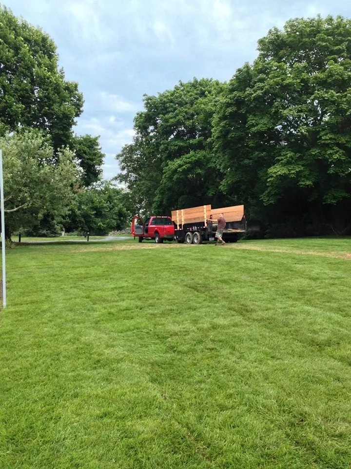 Custom landscape installation in Middletown, RI by Sterling Lawn & Landscape