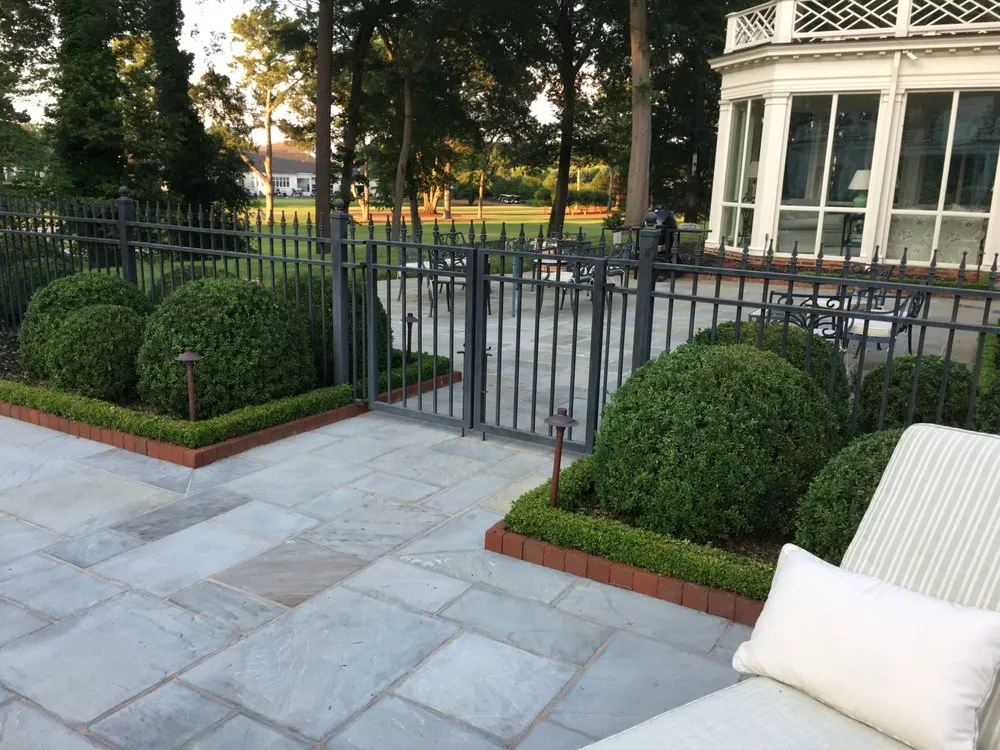 Custom outdoor landscaping with custom design in Clarkston, GA by Steve Miller Gardens