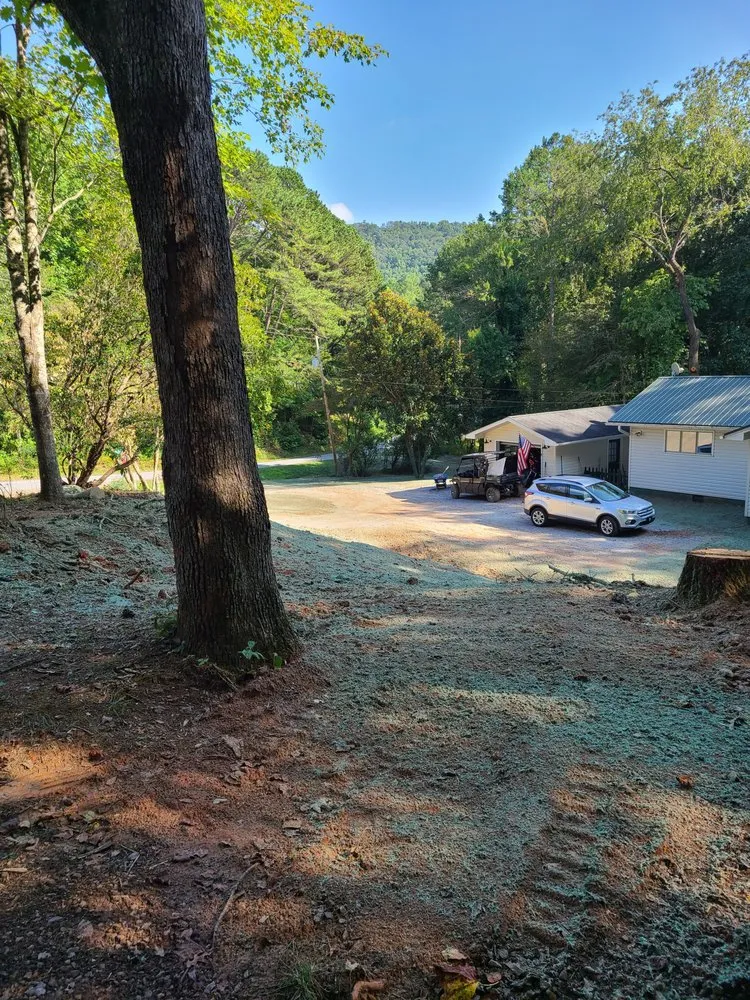 Custom garden landscaping with custom design in Tuckasegee, NC by Stewart’s Hydroseeding
