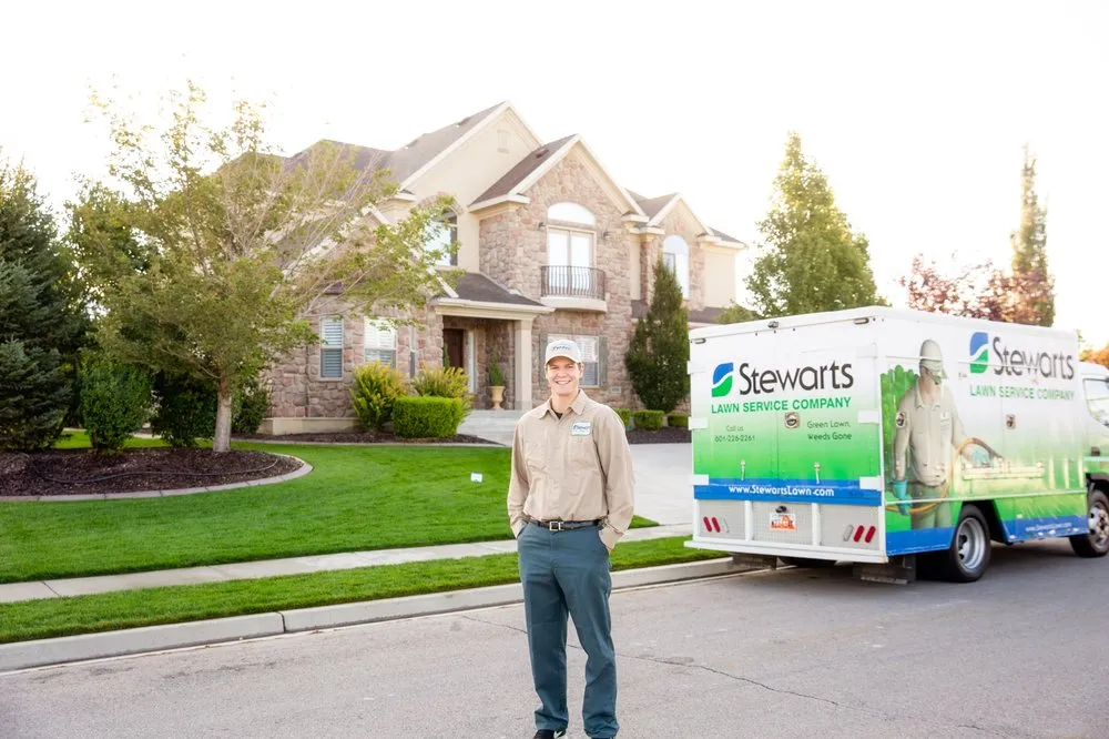 Local landscape installation with custom design in Layton, UT by Stewart's Lawn Care and Pest Control