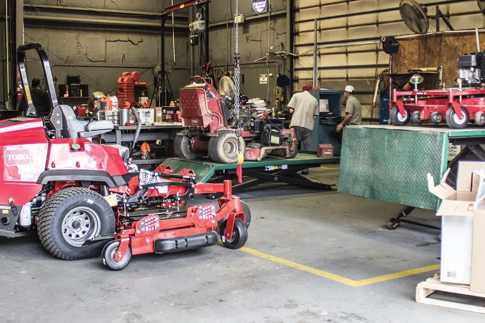 Affordable yard cleanup service for beautiful yards in Pineville, NC by STI Turf Care Equipment