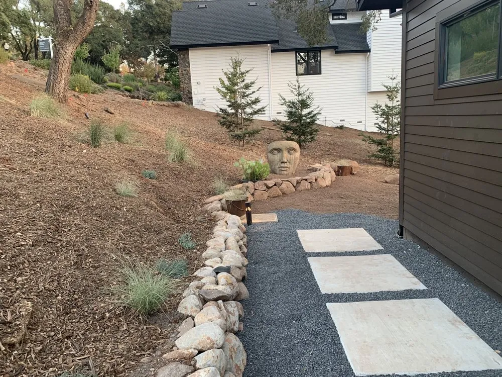 Custom landscape installation in Penngrove, CA by Sticks & Stones Landscaping