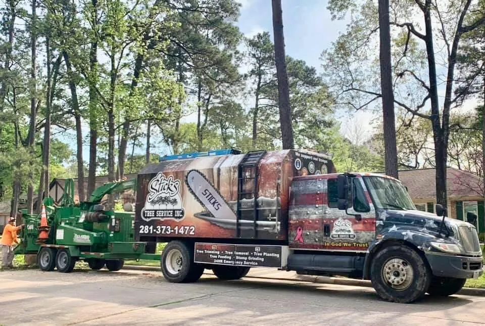 Professional residential landscaping in Cypress, TX by Sticks Tree Service