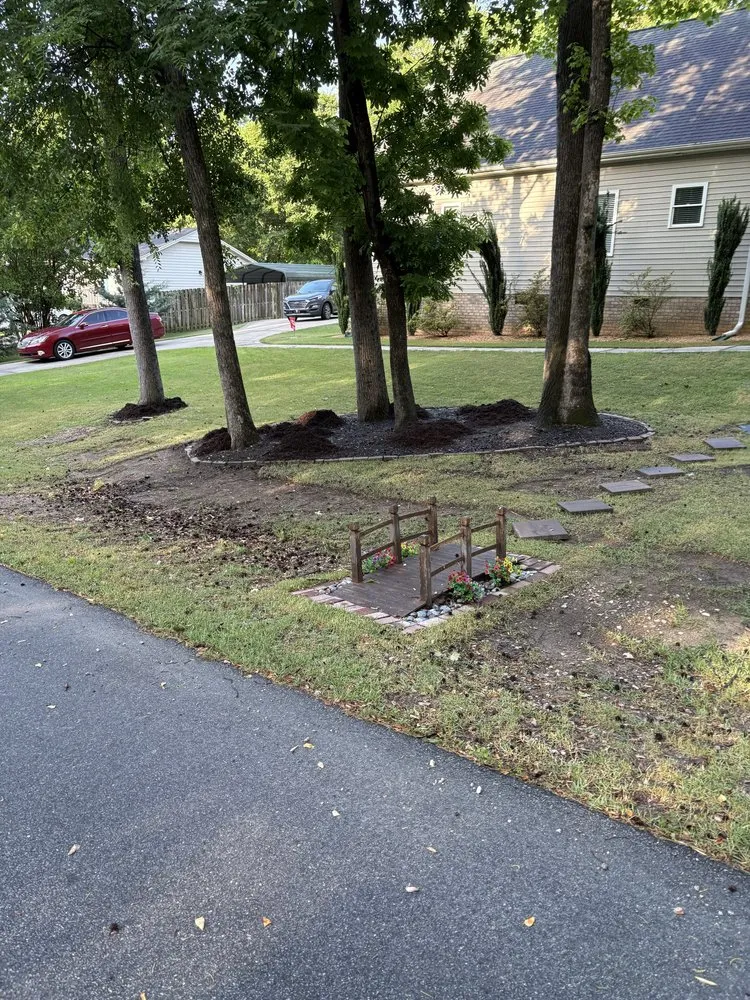 Professional landscape installation in Raleigh, NC by Stix And Stones Landscape