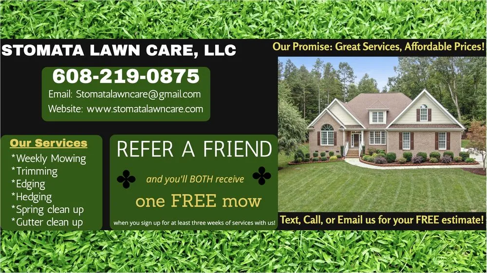Local lawn mowing service with custom design in Madison, WI by Stomata Lawn Care